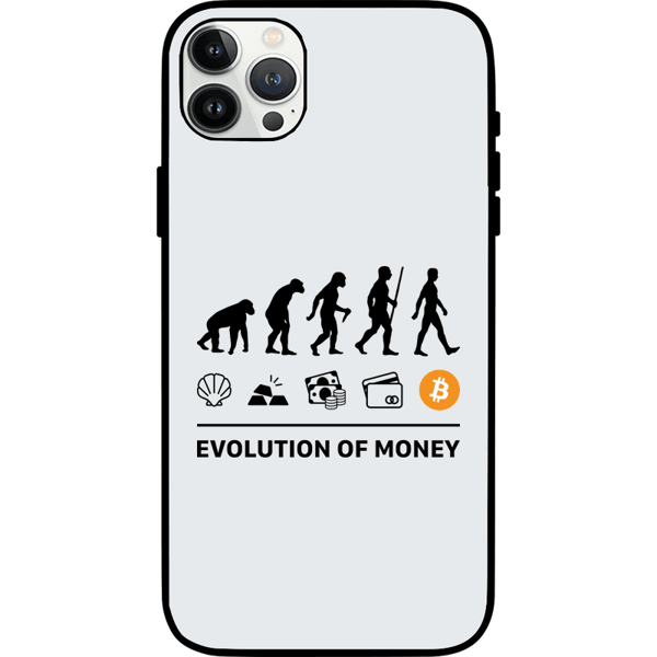 Evolution of Money iPhone 13 Pro Max Case - White on Etherbit