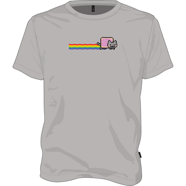 Nyan Cat T-shirt - Grey / L on Etherbit