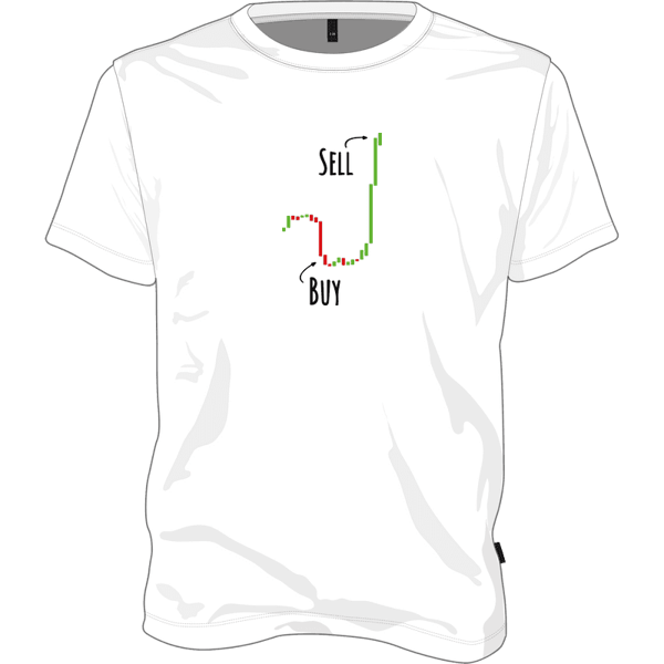 Buy Low Sell High T-shirt - White / M on Etherbit