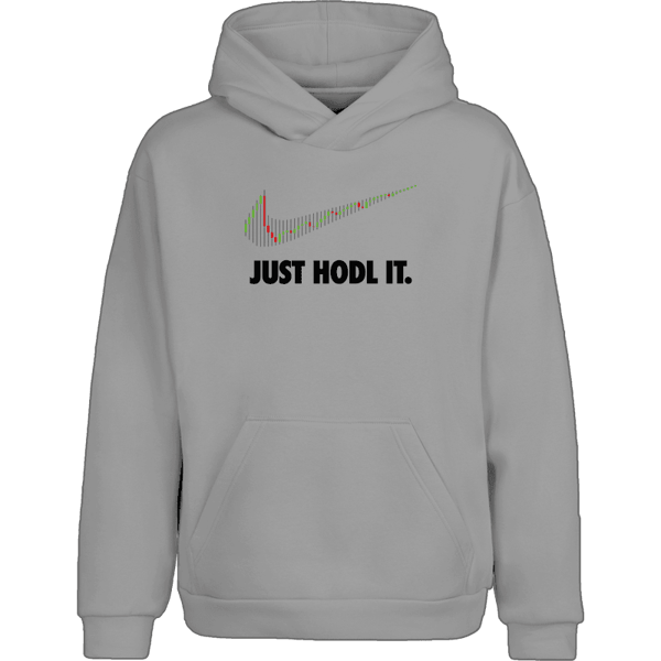 Just Hodl It Hoodie - Grey / S on Etherbit