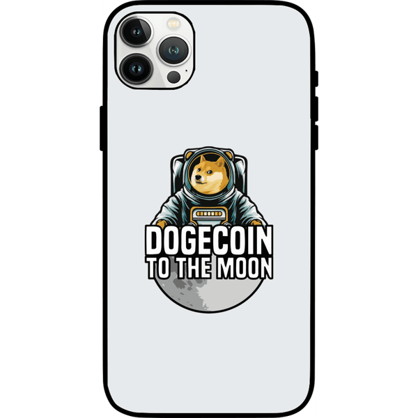 Dogecoin To The Moon iPhone 13 Pro Max Case - White on Etherbit