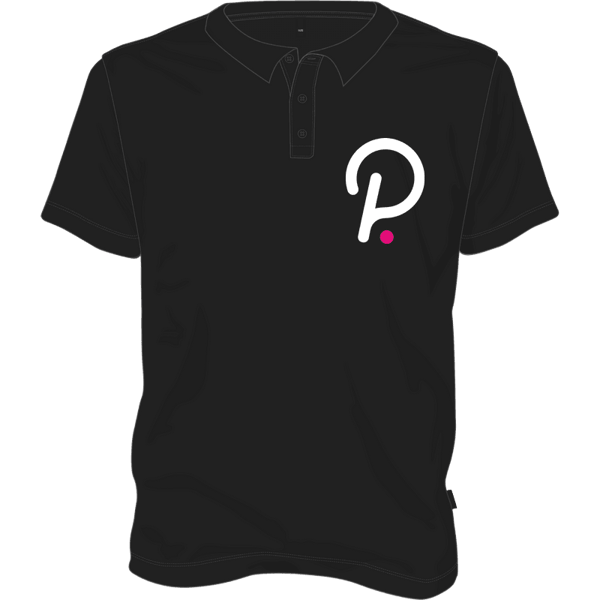 Polkadot Polo T-shirt - Black / S on Etherbit