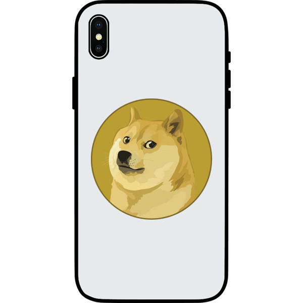 Dogecoin iPhone XS Case - White on Etherbit