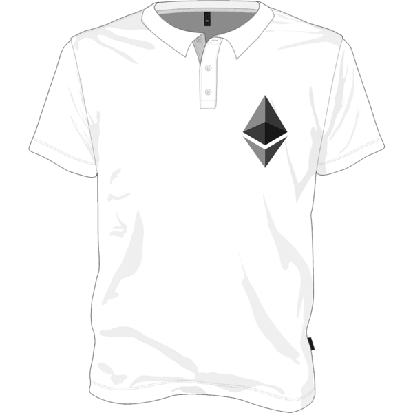 Ethereum Polo T-shirt - White / S on Etherbit