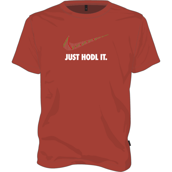 Just Hodl It T-shirt - Red / L on Etherbit