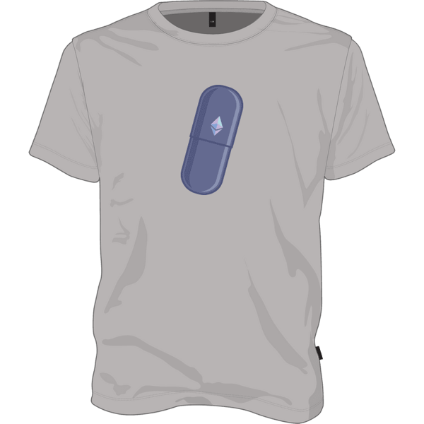 Ethereum Blue Pill T-shirt - Grey / S on Etherbit