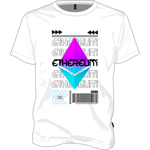 Ethereum Hodl T-shirt - White / XL on Etherbit
