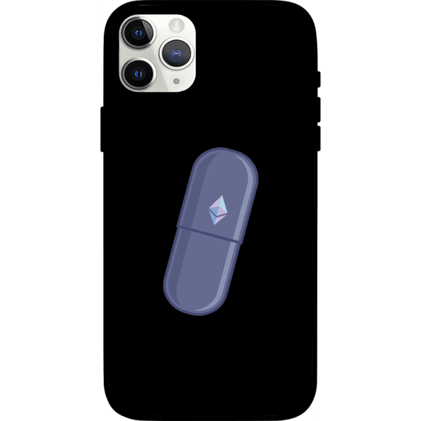 Ethereum Blue Pill iPhone 11 Pro Case - Black on Etherbit