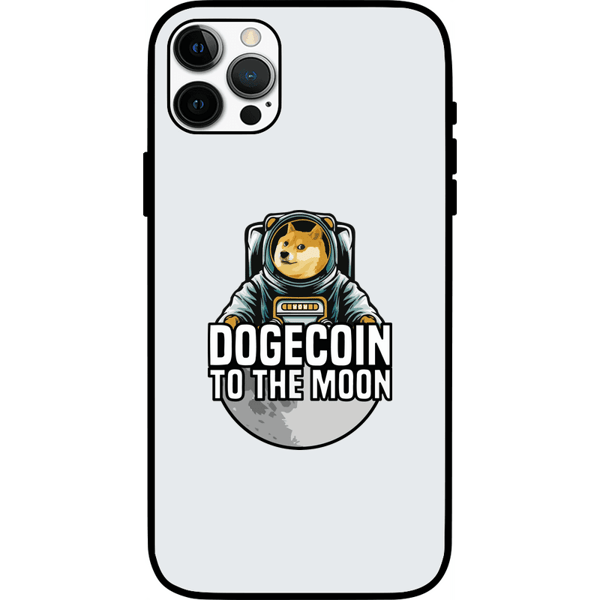 Dogecoin To The Moon iPhone 12 Pro Max Case - White on Etherbit