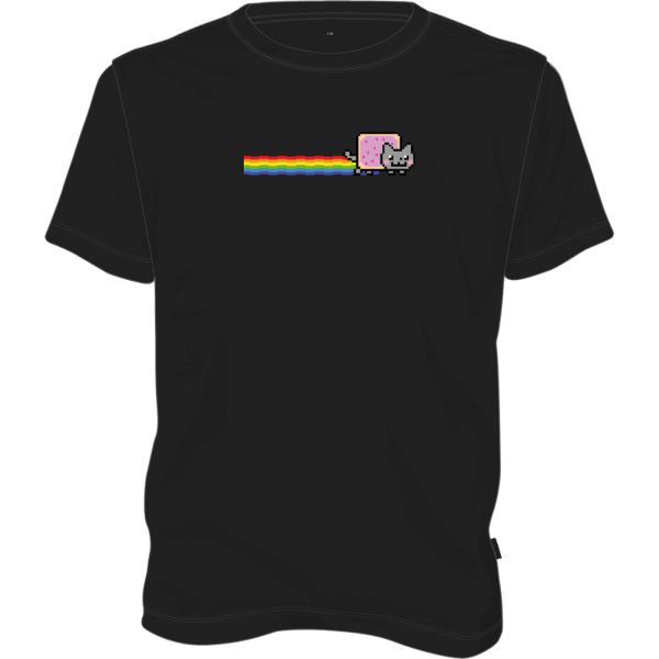 Nyan Cat T-shirt - Black / S on Etherbit
