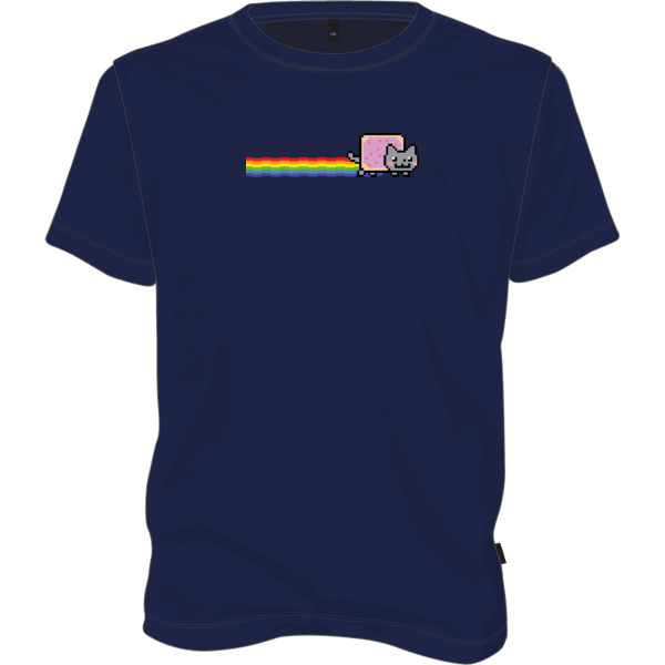 Nyan Cat T-shirt - Navy Blue / XXL on Etherbit