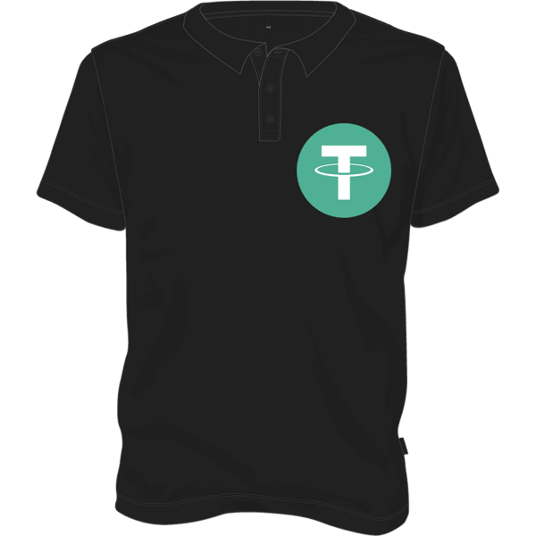 Tether Polo T-shirt - Black / M on Etherbit