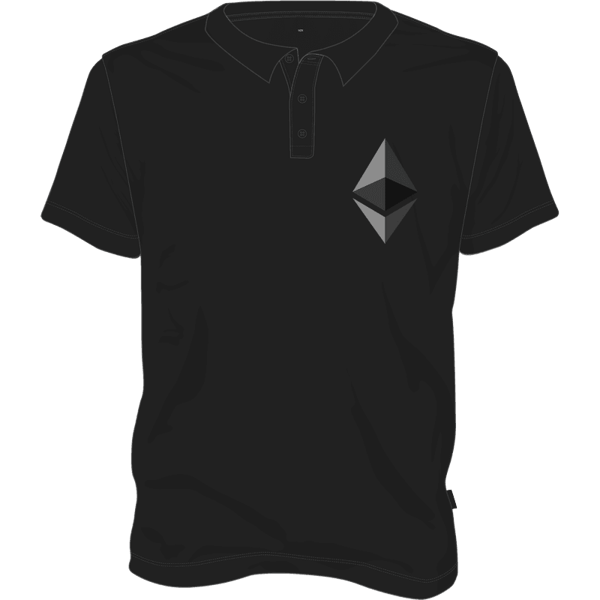 Ethereum Polo T-shirt - Black / M on Etherbit