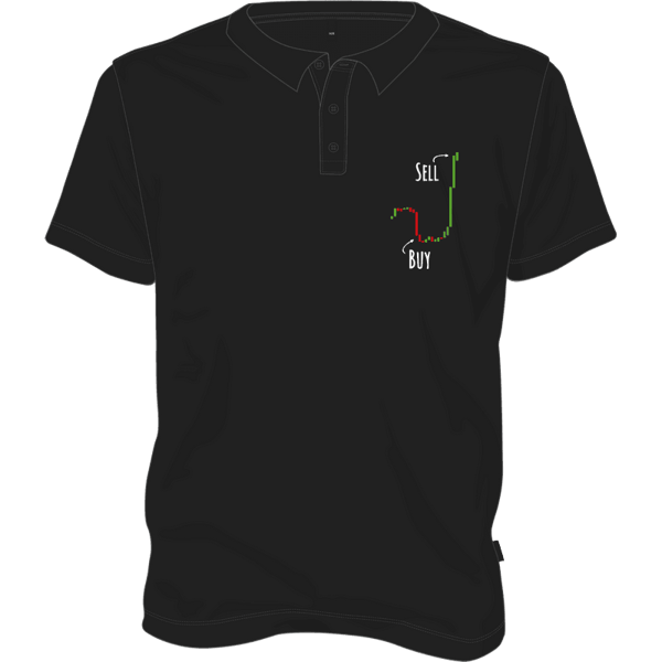 Buy Low Sell High Polo T-shirt - Black / XL on Etherbit