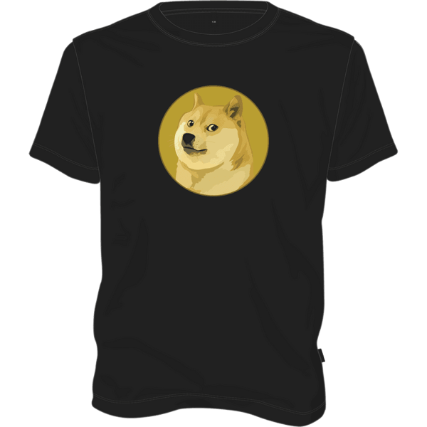 Dogecoin T-shirt - Black / M on Etherbit
