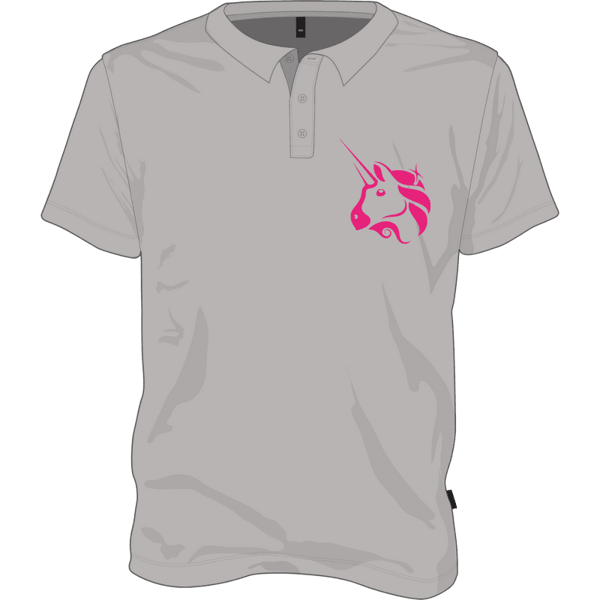 Uniswap Polo T-shirt - Grey / M on Etherbit
