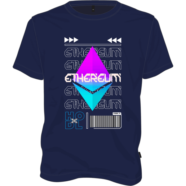 Ethereum Hodl T-shirt - Navy Blue / XL on Etherbit