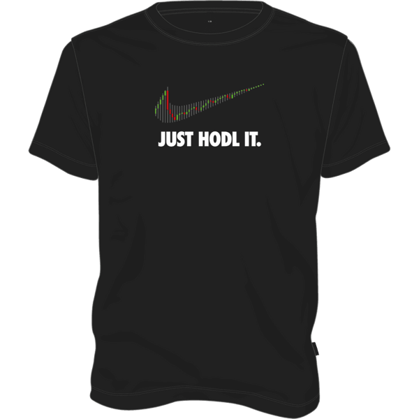 Just Hodl It T-shirt - Black / XL on Etherbit