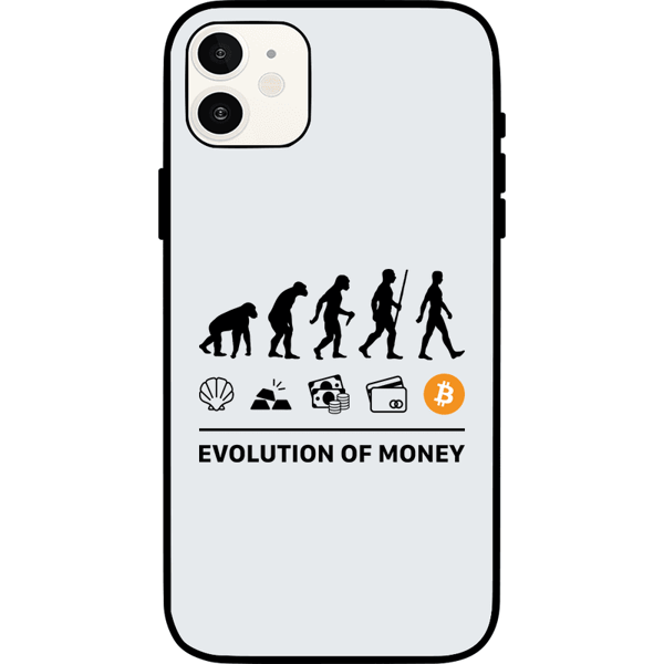 Evolution of Money iPhone 12 mini Case - White on Etherbit