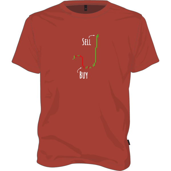Buy Low Sell High T-shirt - Red / S on Etherbit