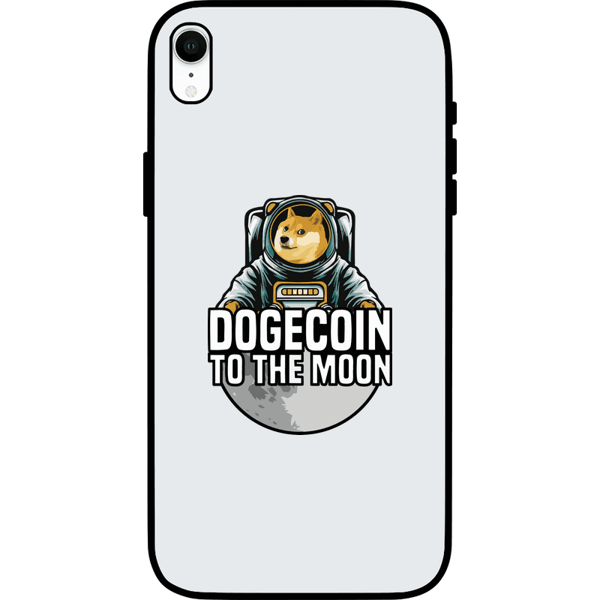 Dogecoin To The Moon iPhone XR Case - White on Etherbit