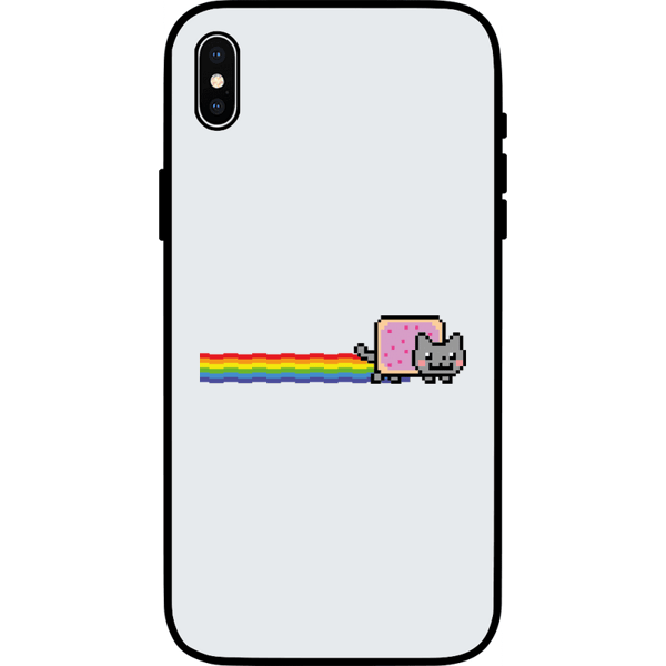Nyan Cat iPhone XS Case - White on Etherbit