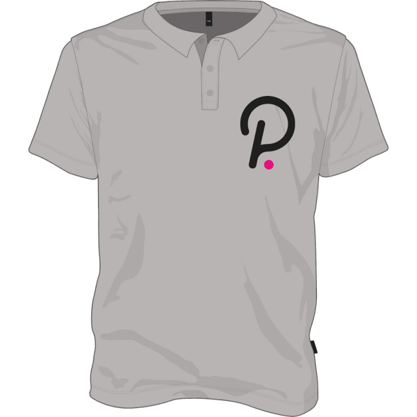 Polkadot Polo T-shirt - Grey / XXL on Etherbit