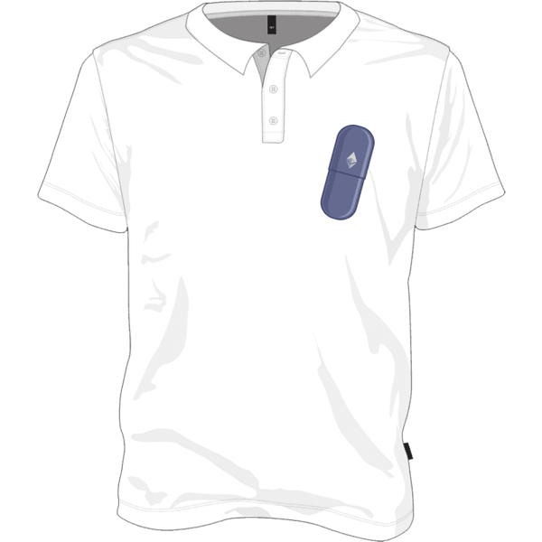 Ethereum Blue Pill Polo T-shirt - White / L on Etherbit