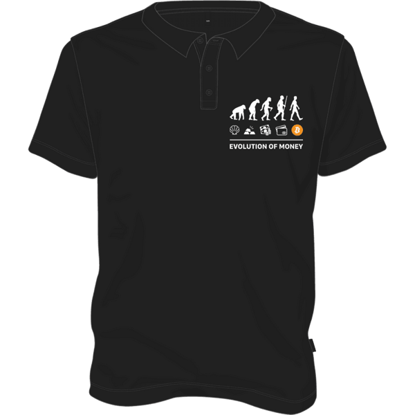 Evolution of Money Polo T-shirt - Black / S on Etherbit