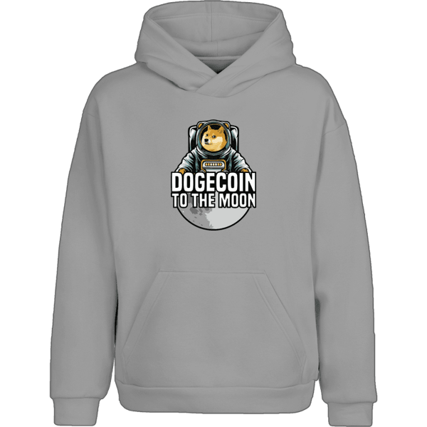 Dogecoin To The Moon Hoodie - Grey / XXL on Etherbit