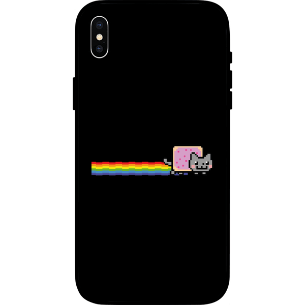 Nyan Cat iPhone XS Case - Black on Etherbit