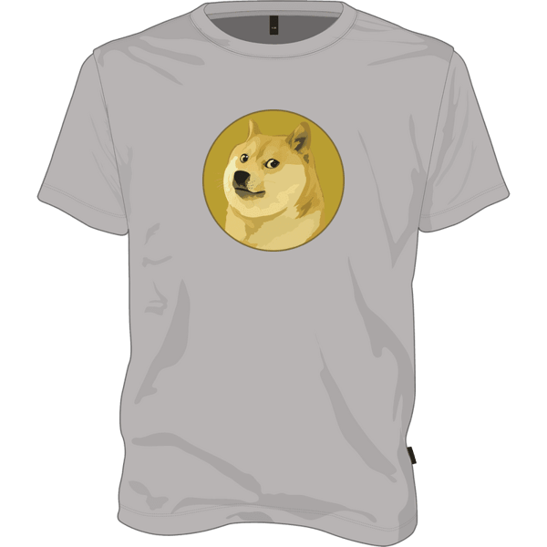 Dogecoin T-shirt - Grey / L on Etherbit