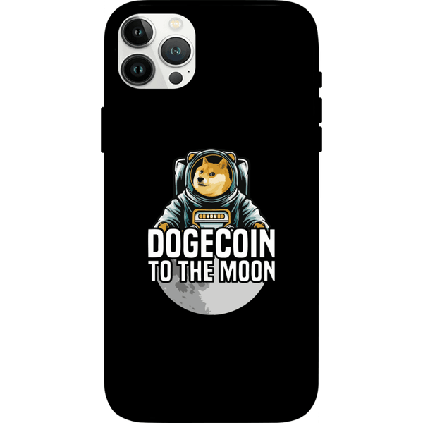 Dogecoin To The Moon iPhone 13 Pro Max Case - Black on Etherbit